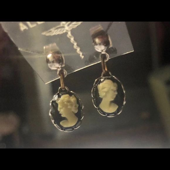Cameo pierced dangling earrings NWOT - Picture 5 of 5